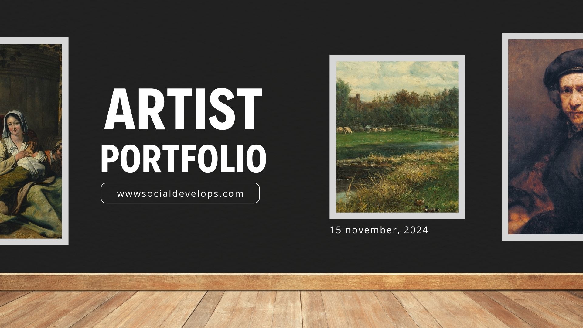 art website design landing page