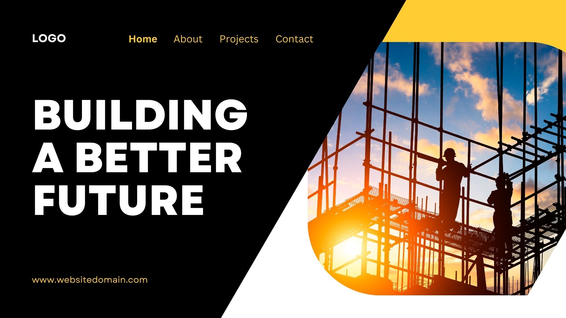 engineering website design landing page