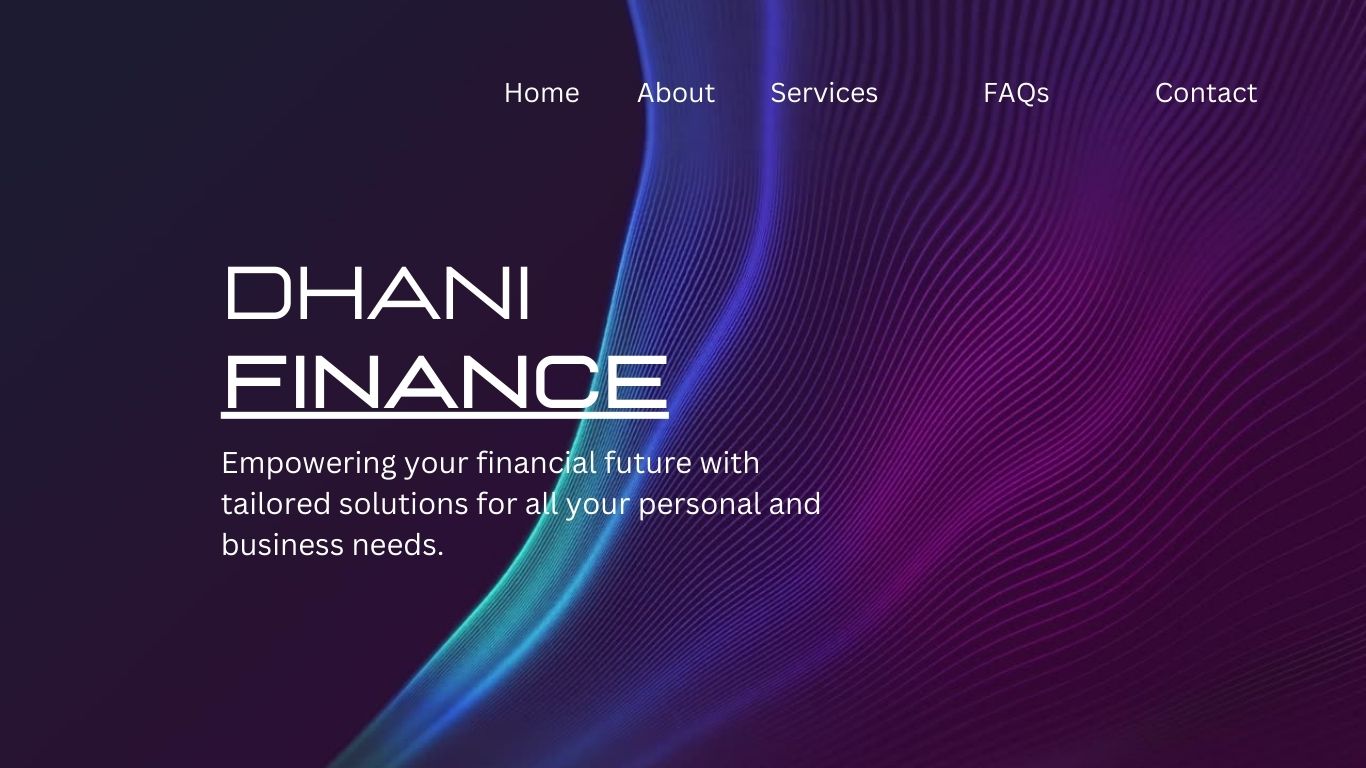 finance website design landing page