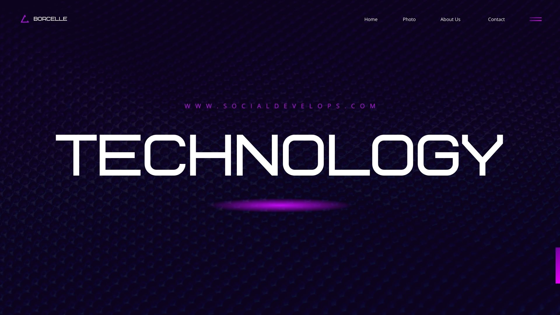 technology website design landing page